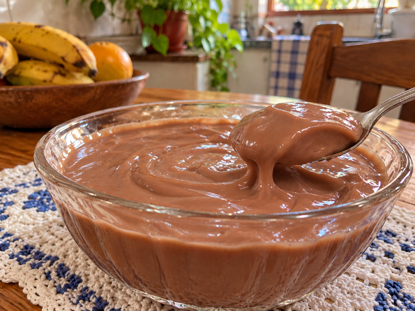 Pudim de chocolate com amido de milho